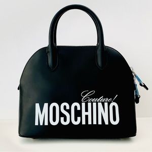 NWT: MOSCHINO Black Logo Crossbody Bag
